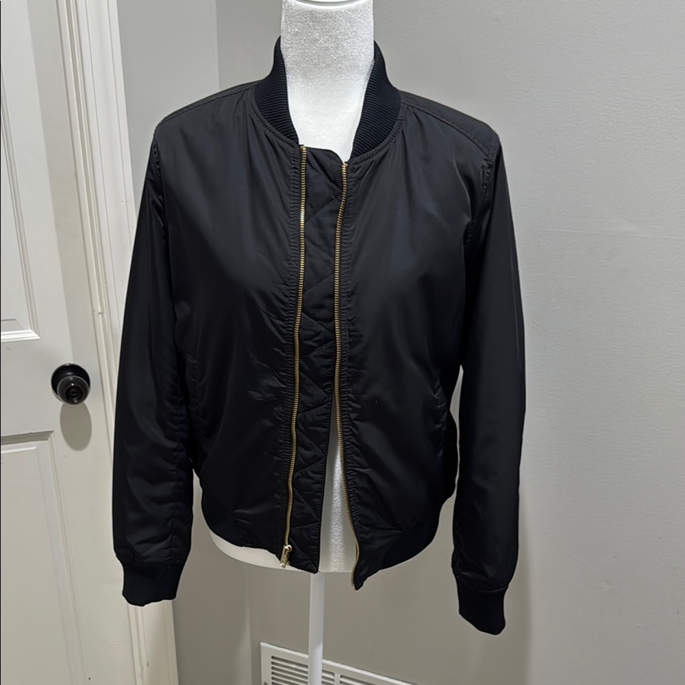 Women's Black Bomber Jacket
